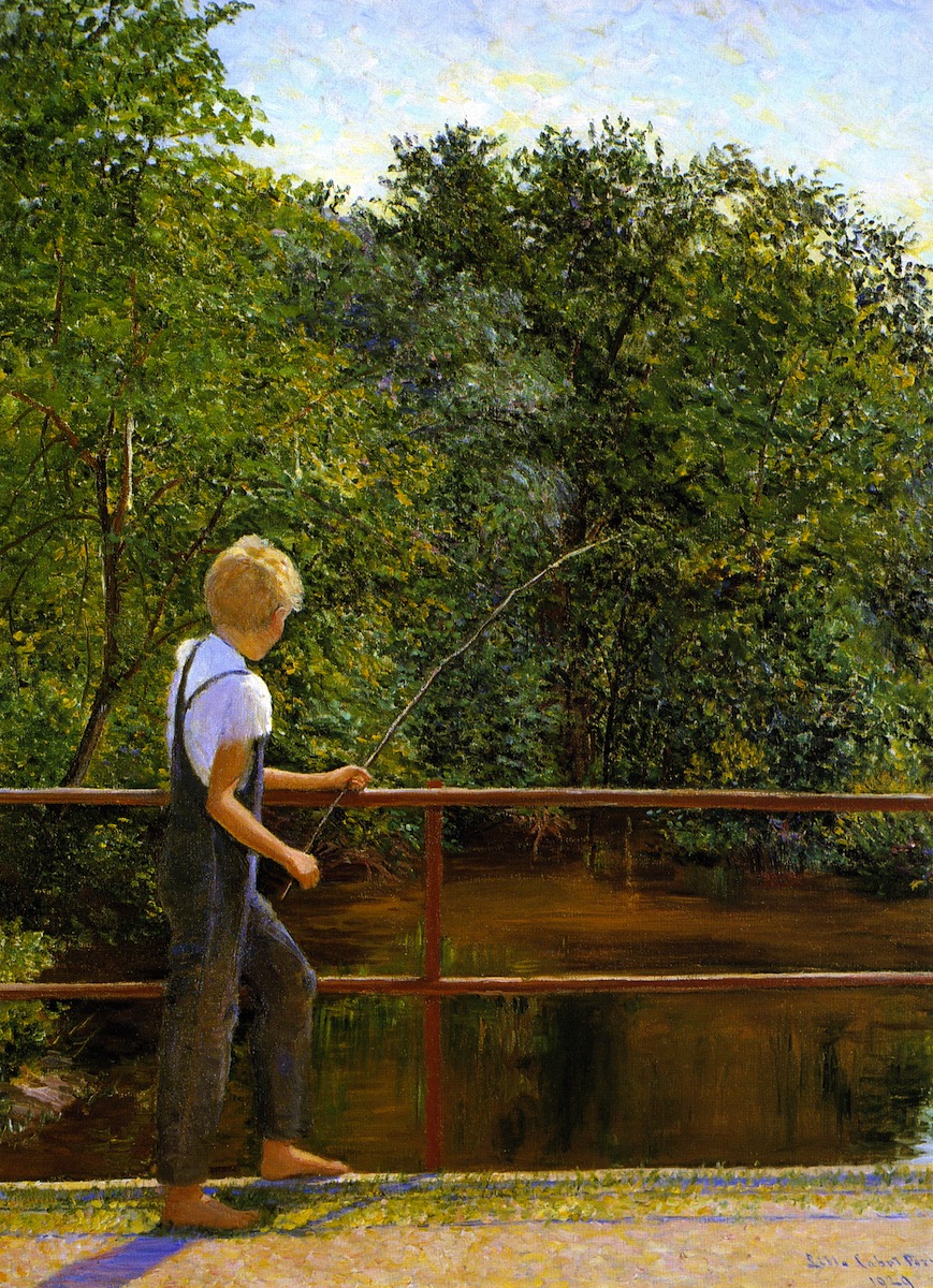 Boy Fishing (1929) - Lilla Cabot Perry Tablo