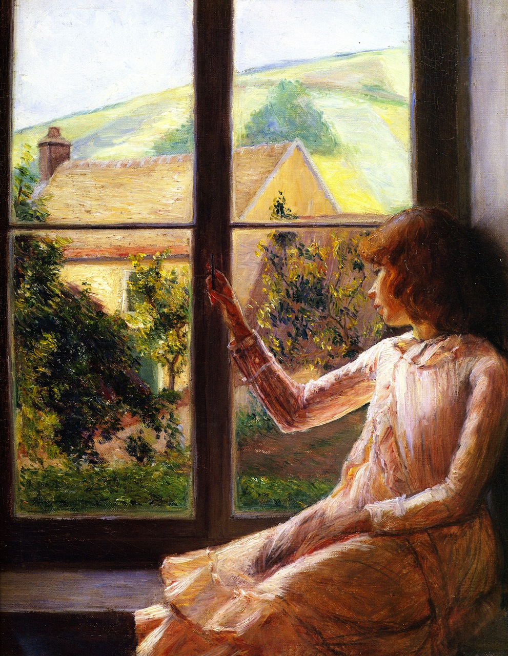 Child in Window (1891) - Lilla Cabot Perry Tablo