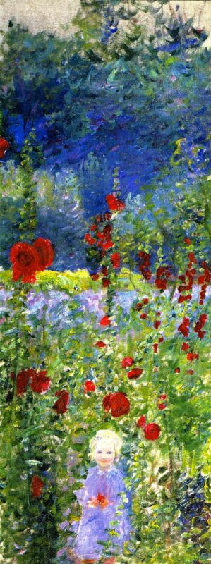 Child in a Gerden, Giverny (1909) - Lilla Cabot Perry Tablo