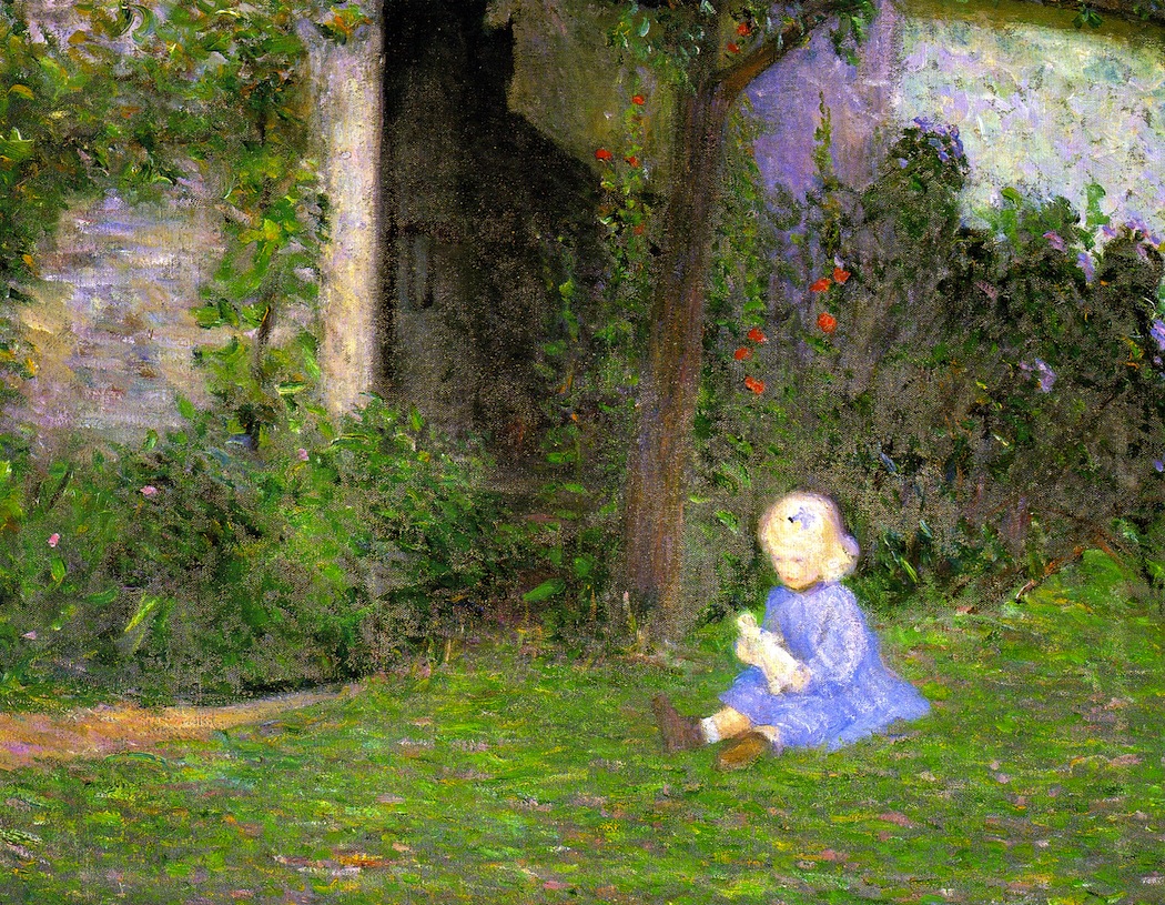 Child in a Walled Garden, Giverny (1909) - Lilla Cabot Perry Tablo