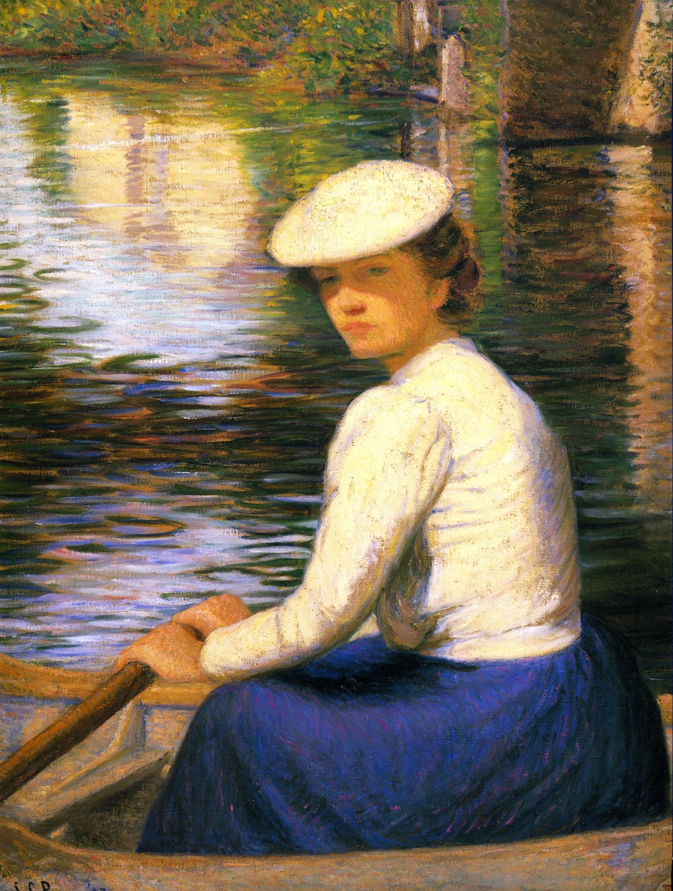 Dans un Bateau (In a Boat) (1907) - Lilla Cabot Perry Tablo