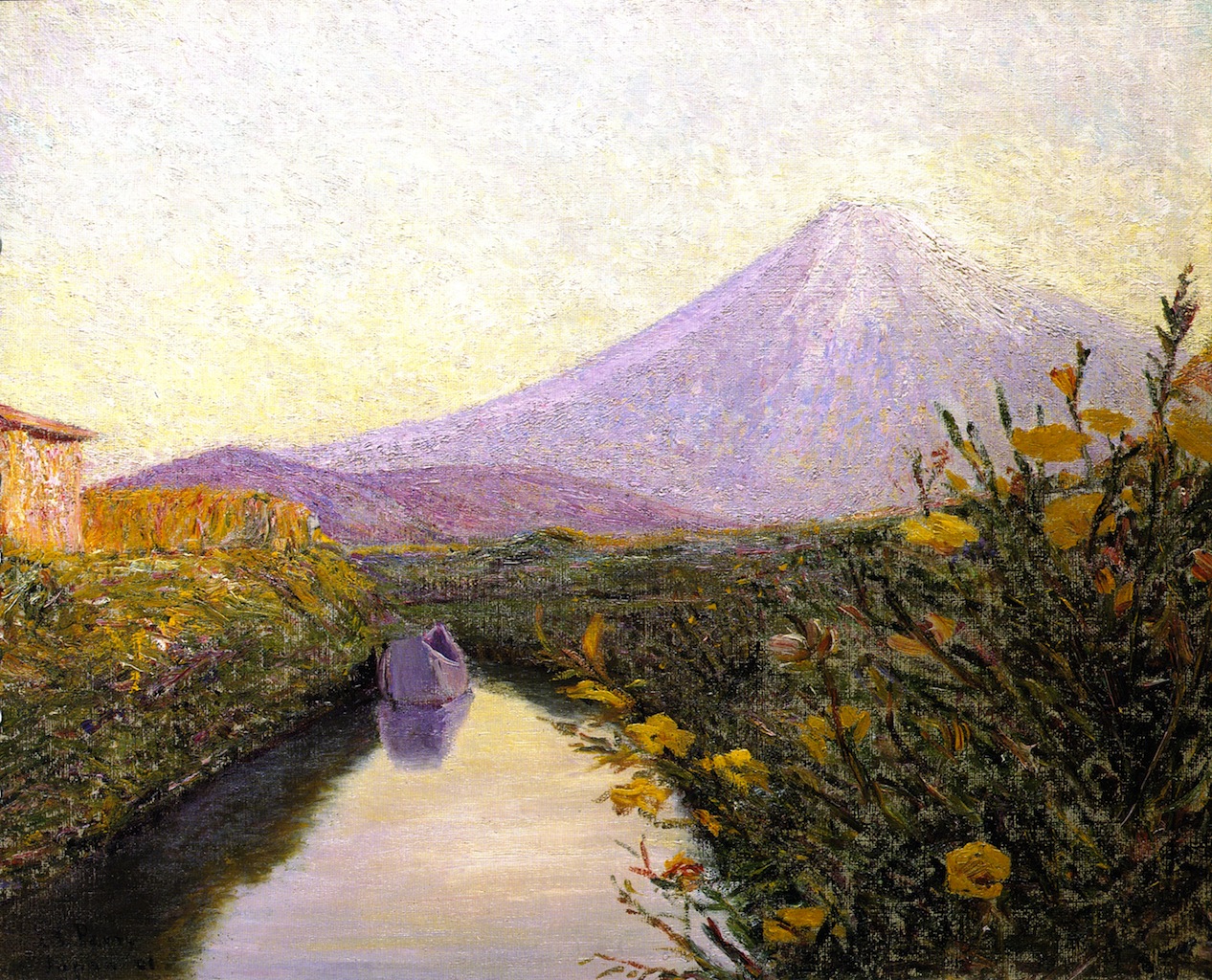 Fuji from the Canal, Iwabuchi (1901) - Lilla Cabot Perry Tablo