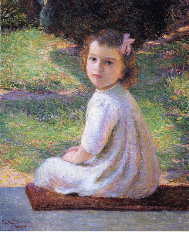 Girl with a Pink Bow (1905) - Lilla Cabot Perry Tablo