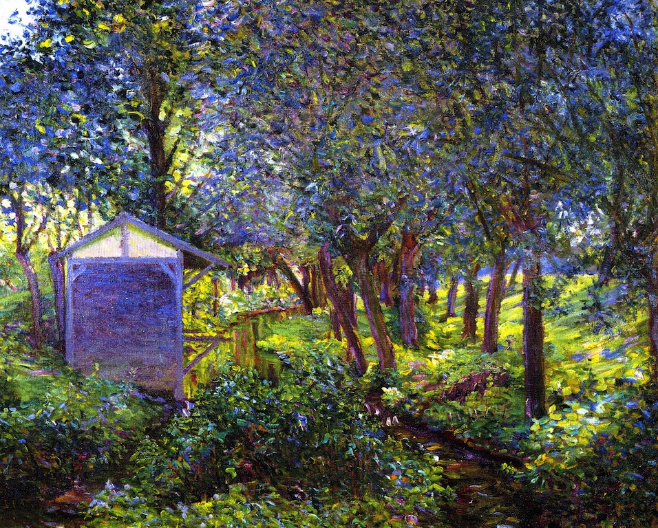 Giverny Landscae, in Monet's Garden (1897) - Lilla Cabot Perry Tablo