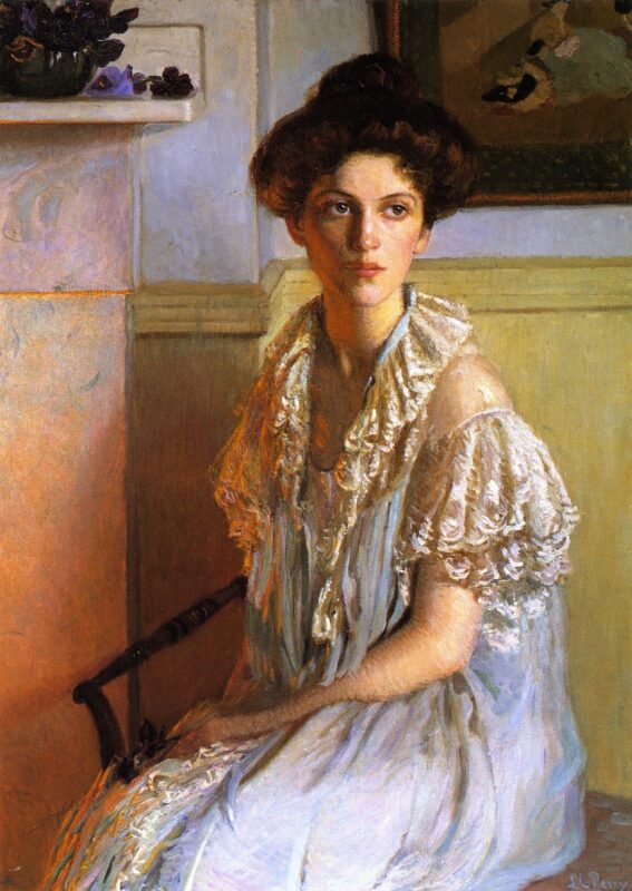 Lady with a Bowl of Violets (1910) - Lilla Cabot Perry Tablo