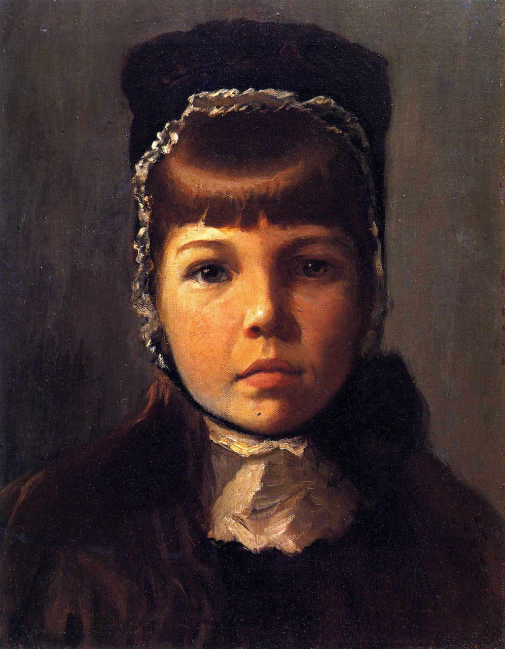 Margaret with a Bonnet (1890) - Lilla Cabot Perry Tablo