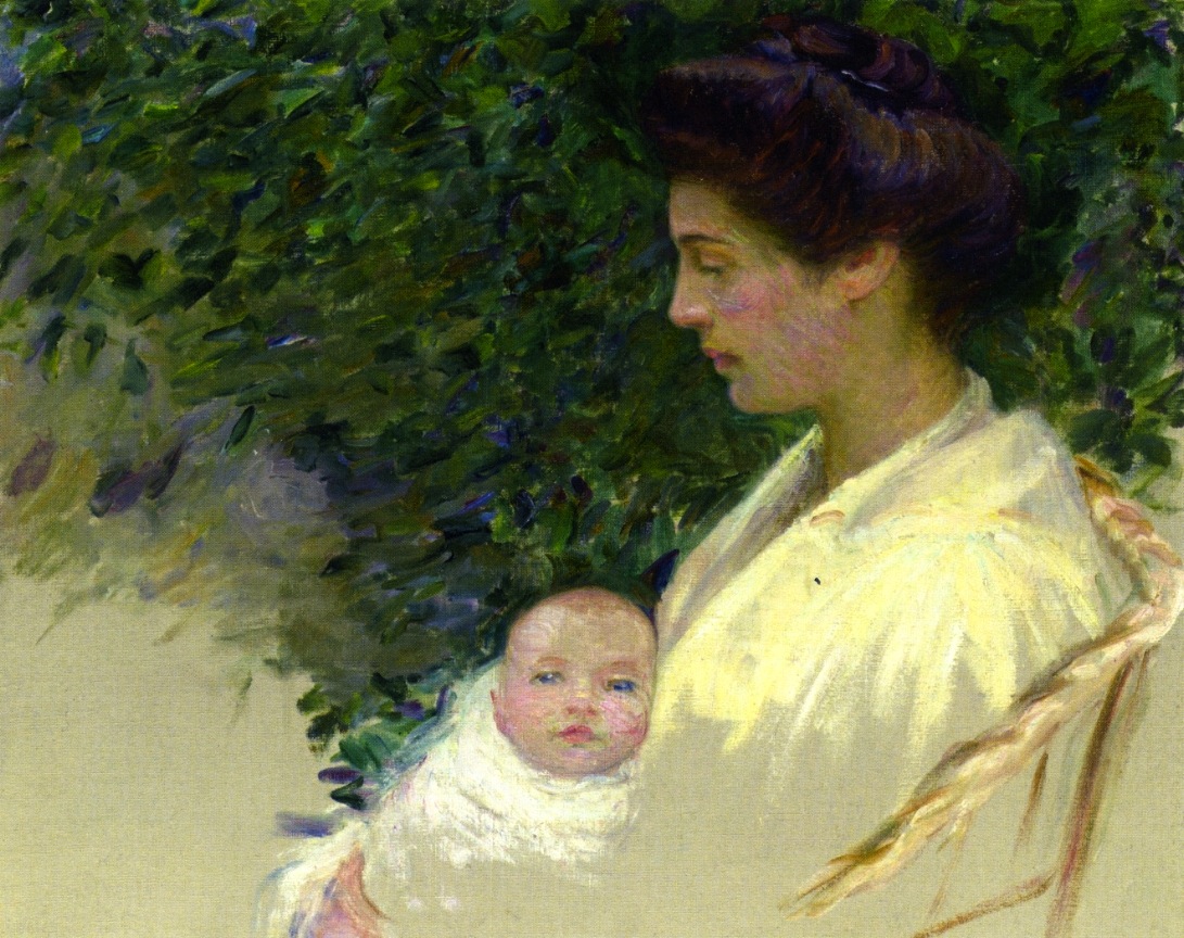 Mother and Baby (Alice Grew and Anita) (1909) - Lilla Cabot Perry Tablo