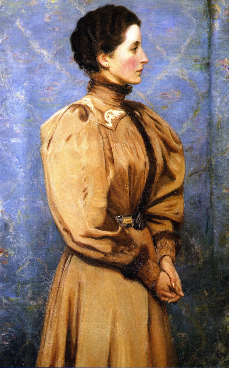 Portrait of the Baroness von R. (1895) - Lilla Cabot Perry Tablo