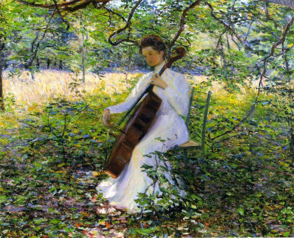 The Violoncellist (1907) - Lilla Cabot Perry Tablo
