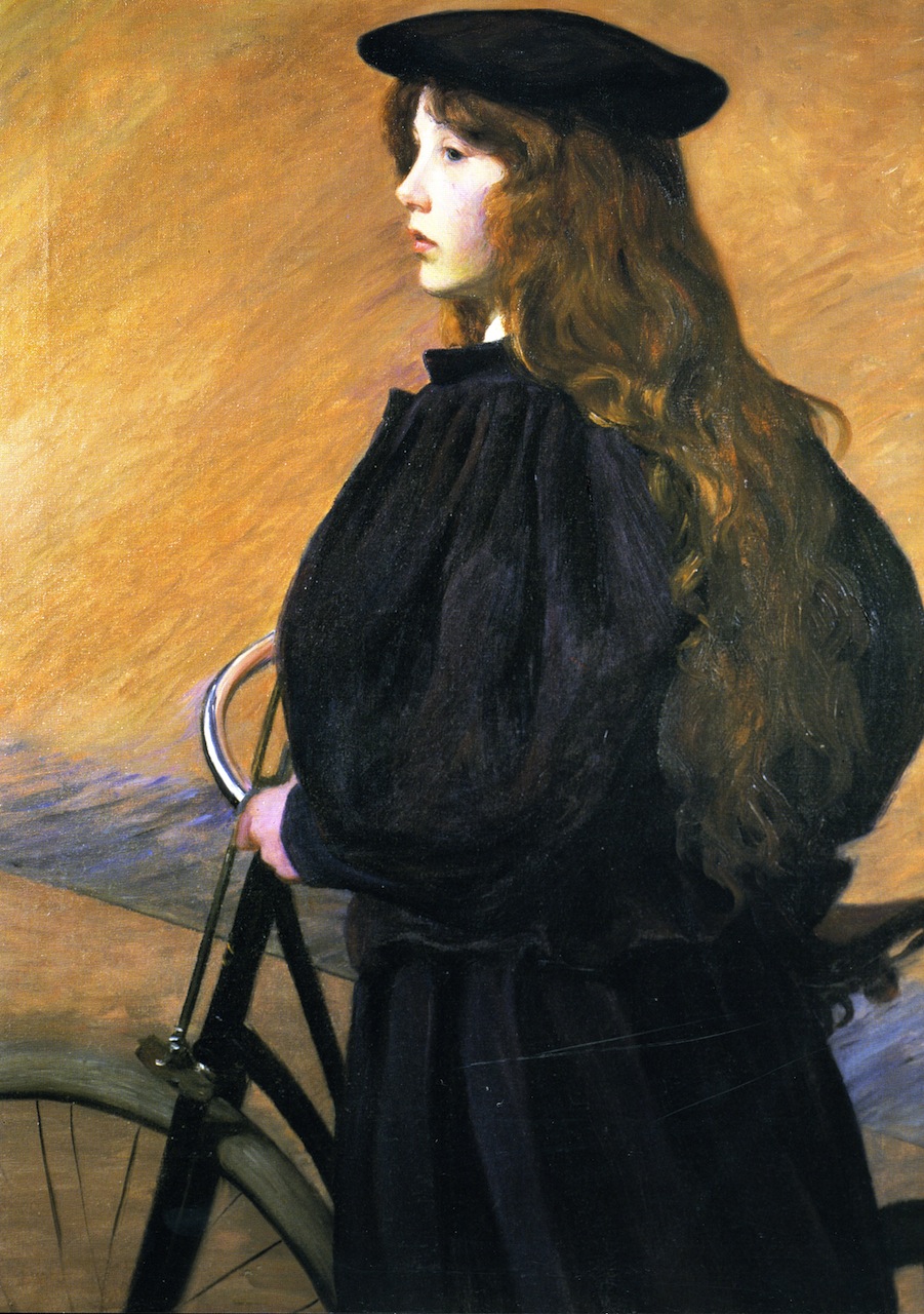 Young Bicyclist (1895) - Lilla Cabot Perry Tablo