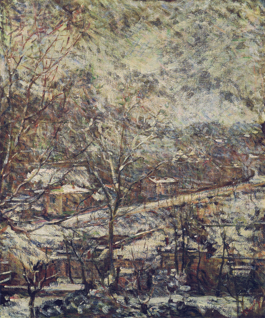 Landscape in wintertime - Marie Bracquemond Tablo