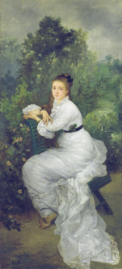 Louise Quivoron aka Woman in the garden (1877) - Marie Bracquemond Tablo