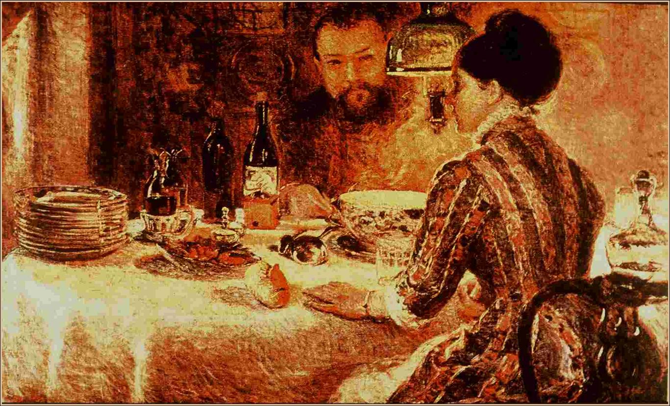 Under the Lamp (1887) - Marie Bracquemond Tablo