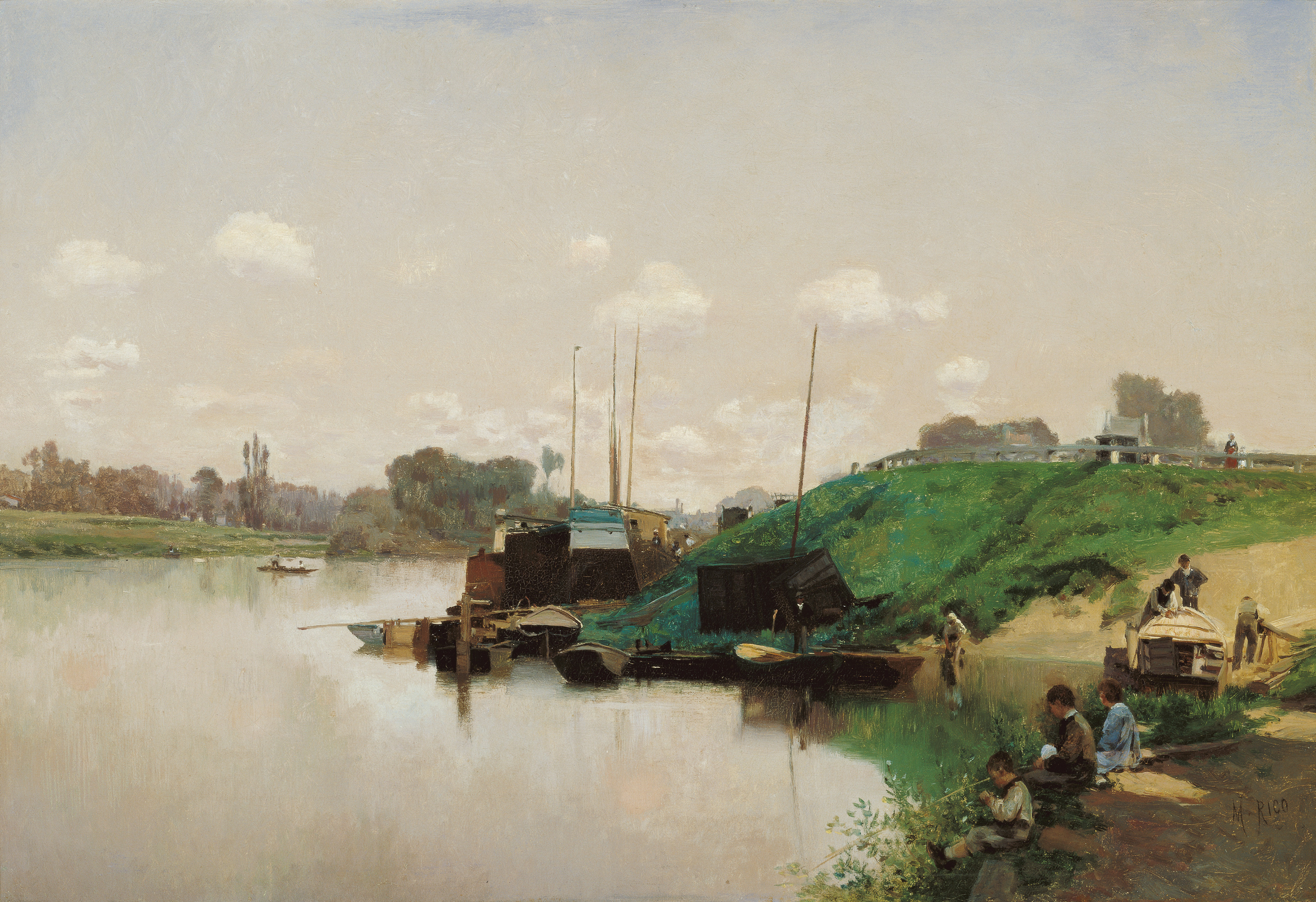 A Summer’s Day on the Seine - Martín Rico y Ortega Tablo
