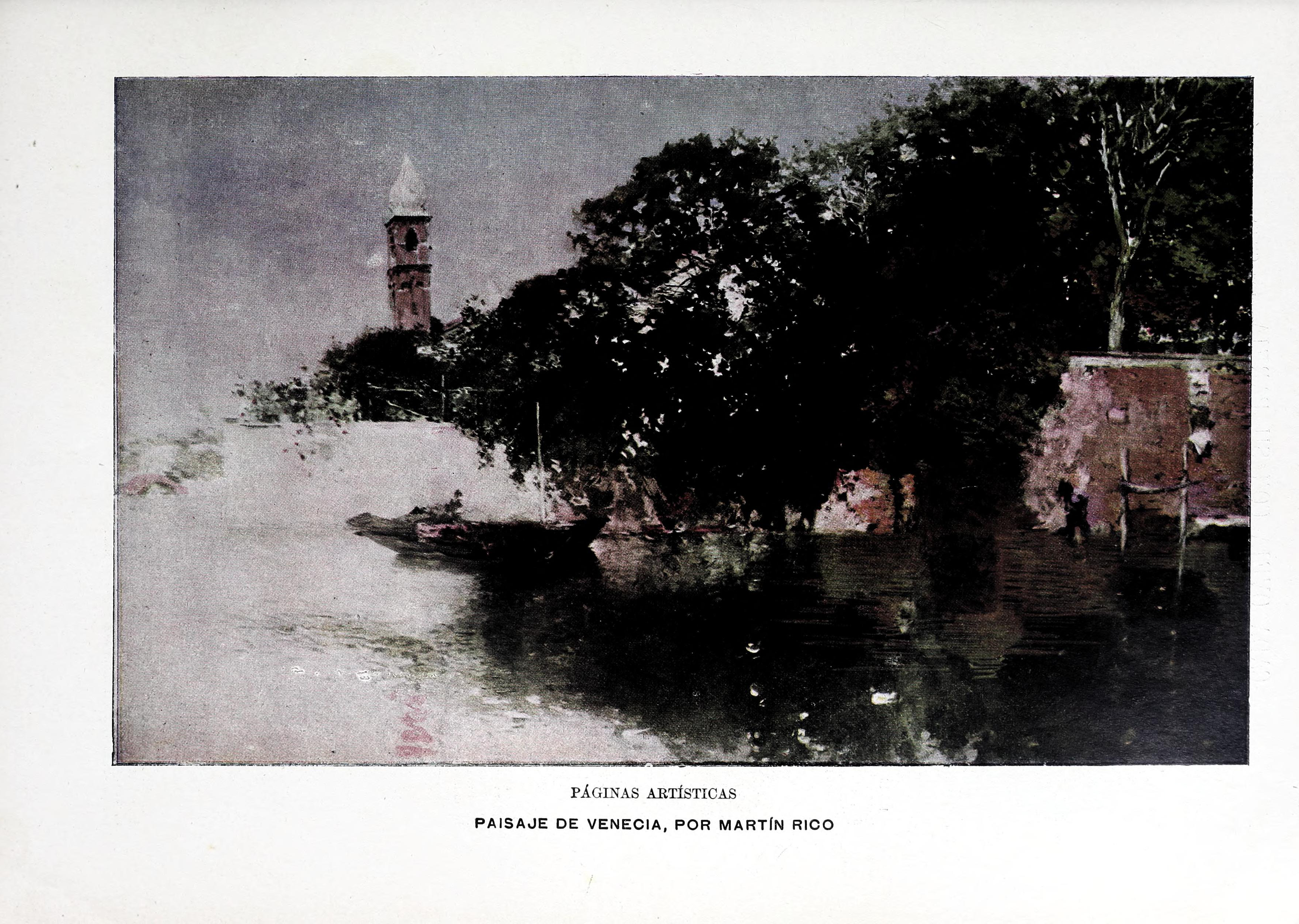 Artistic Pages. Landscape Of Venice. (1900) - Martín Rico y Ortega Tablo