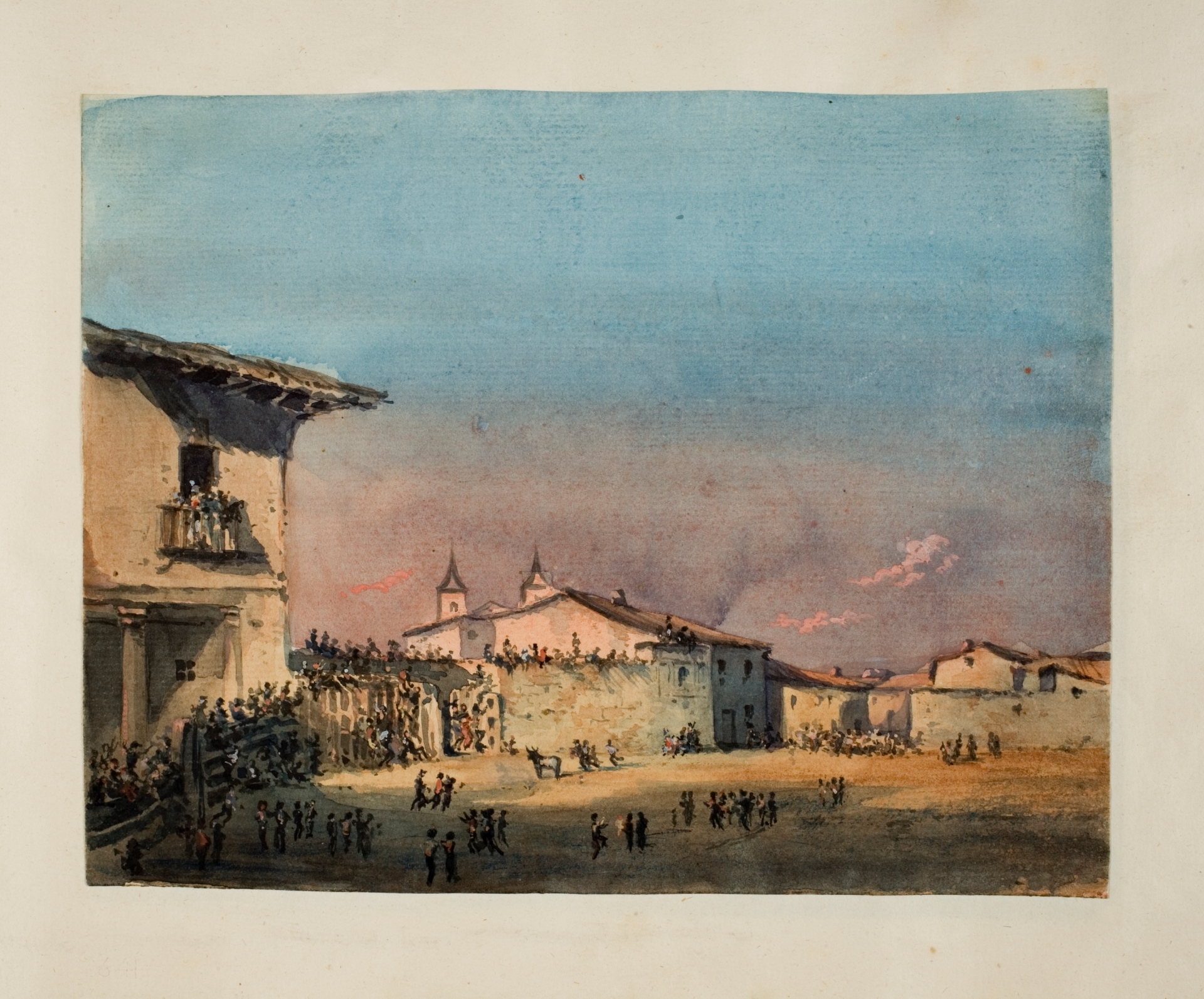 Bullfight Festival in El Escorial (1858) - Martín Rico y Ortega Tablo