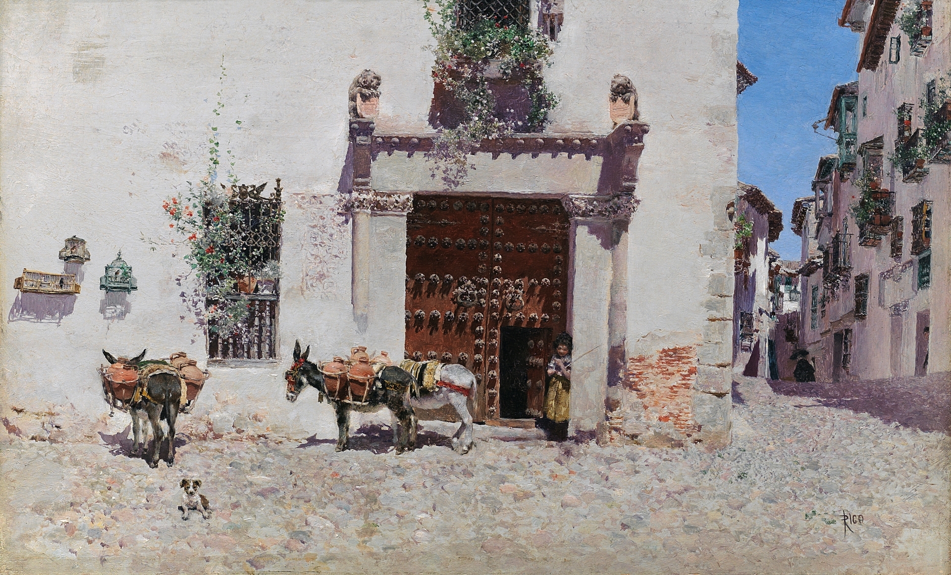Door of a house in Toledo - Martín Rico y Ortega Tablo
