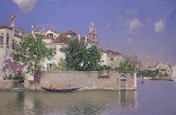 Garden Of The Vendramin Palace, Venice - Martín Rico y Ortega Tablo