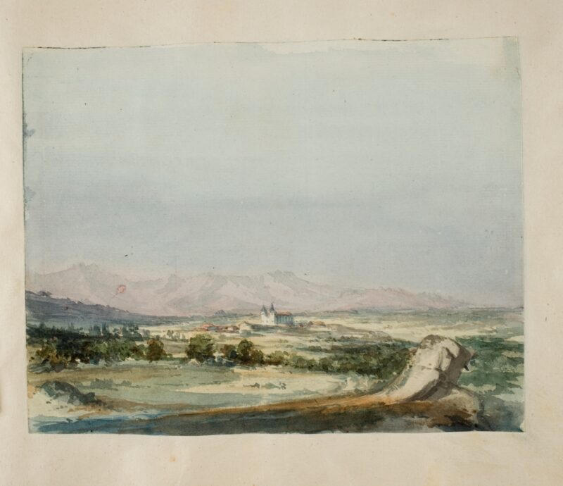 Panoramic View Of El Escorial With The Church Of San Bernabé (1858) - Martín Rico y Ortega Tablo