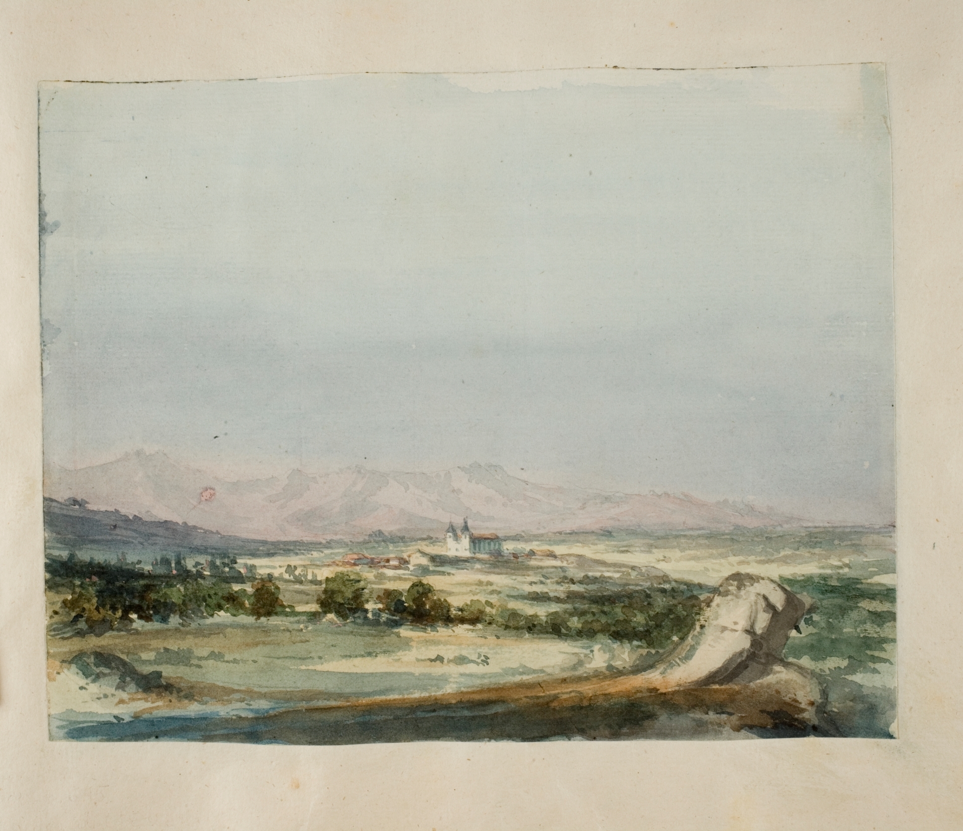 Panoramic View Of El Escorial With The Church Of San Bernabé (1858) - Martín Rico y Ortega Tablo