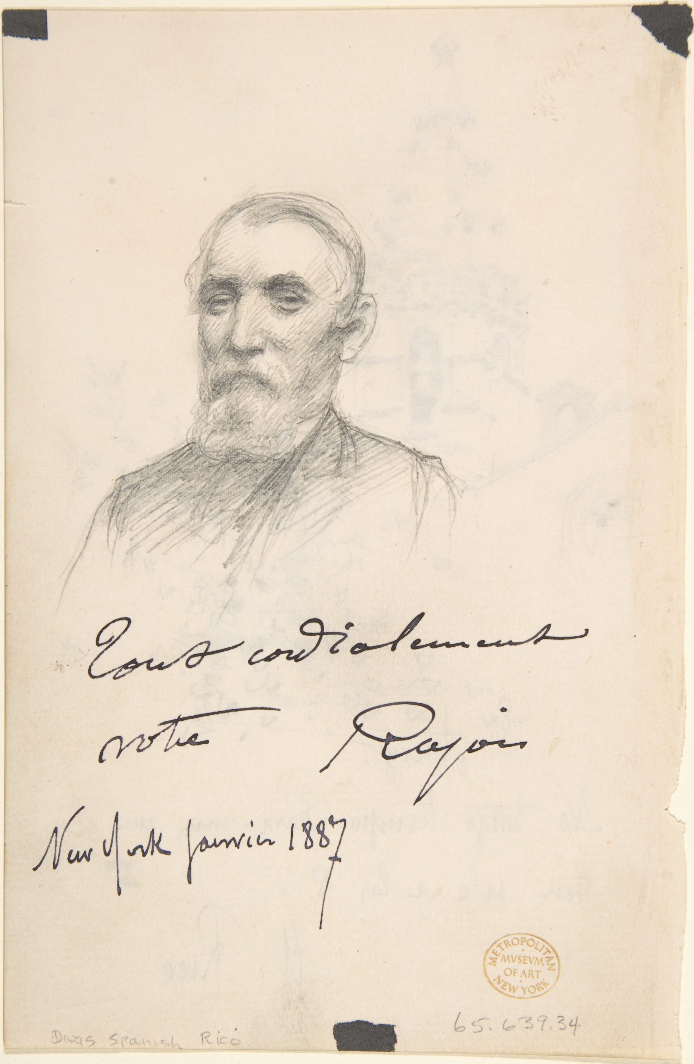 Portrait of Man (1887) - Martín Rico y Ortega Tablo