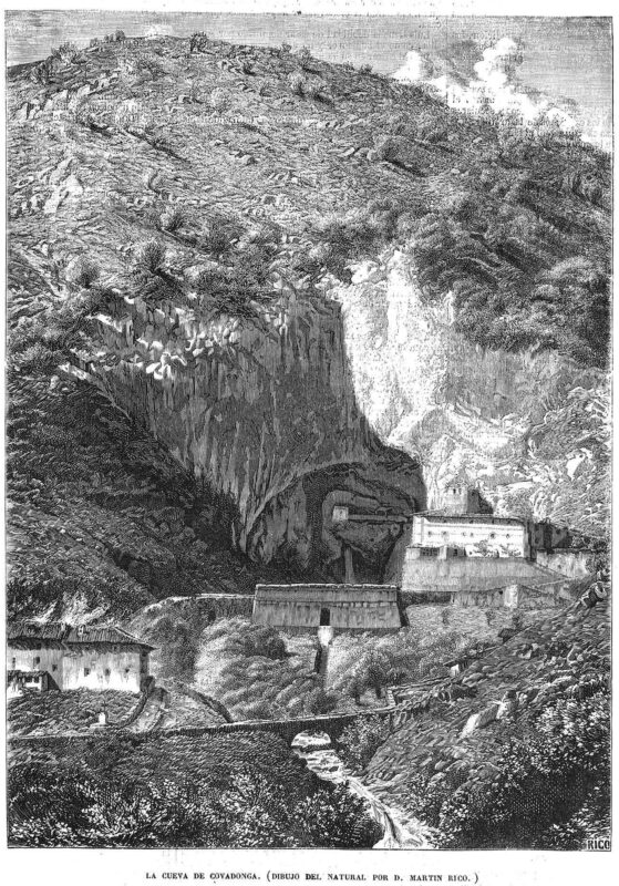 The Covadonga Cave (1857) - Martín Rico y Ortega Tablo