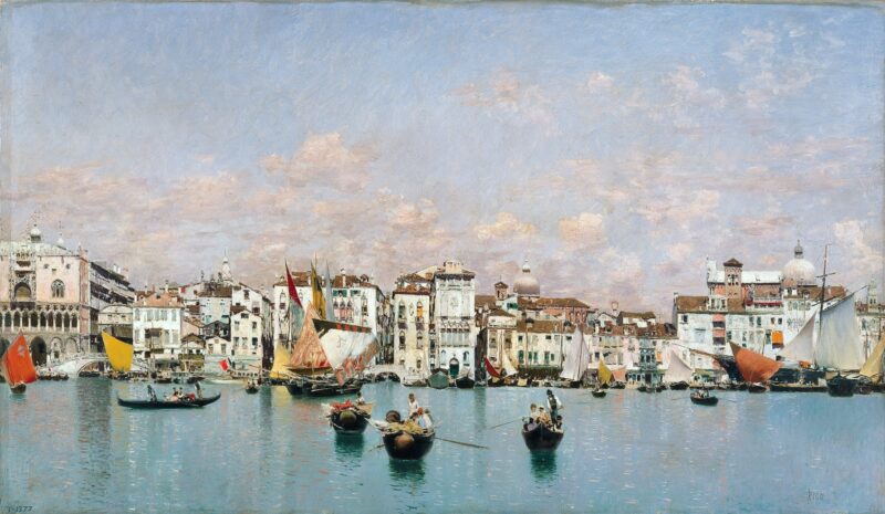 The Riva degli Schiavoni in Venice (1873) - Martín Rico y Ortega Tablo
