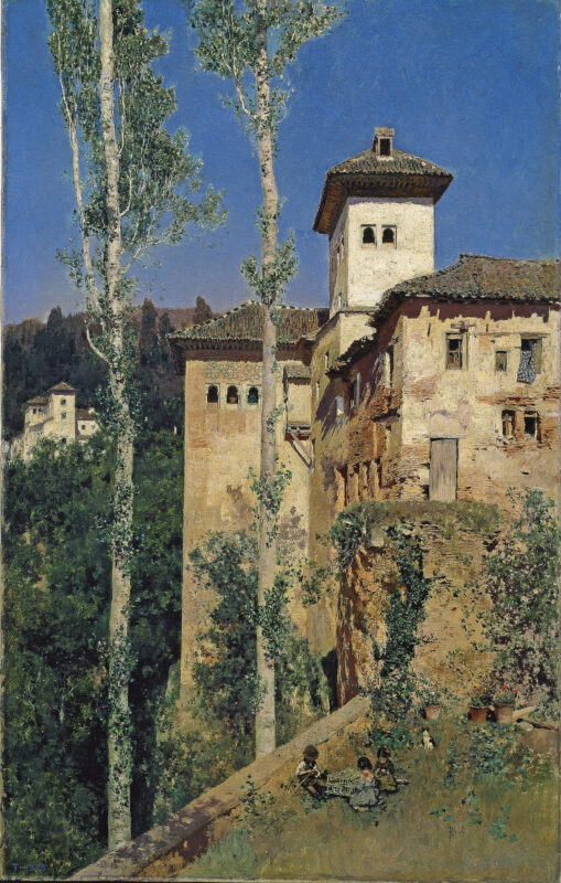 The Tower of the Ladies in the Alhambra in Granada (1871) - Martín Rico y Ortega Tablo