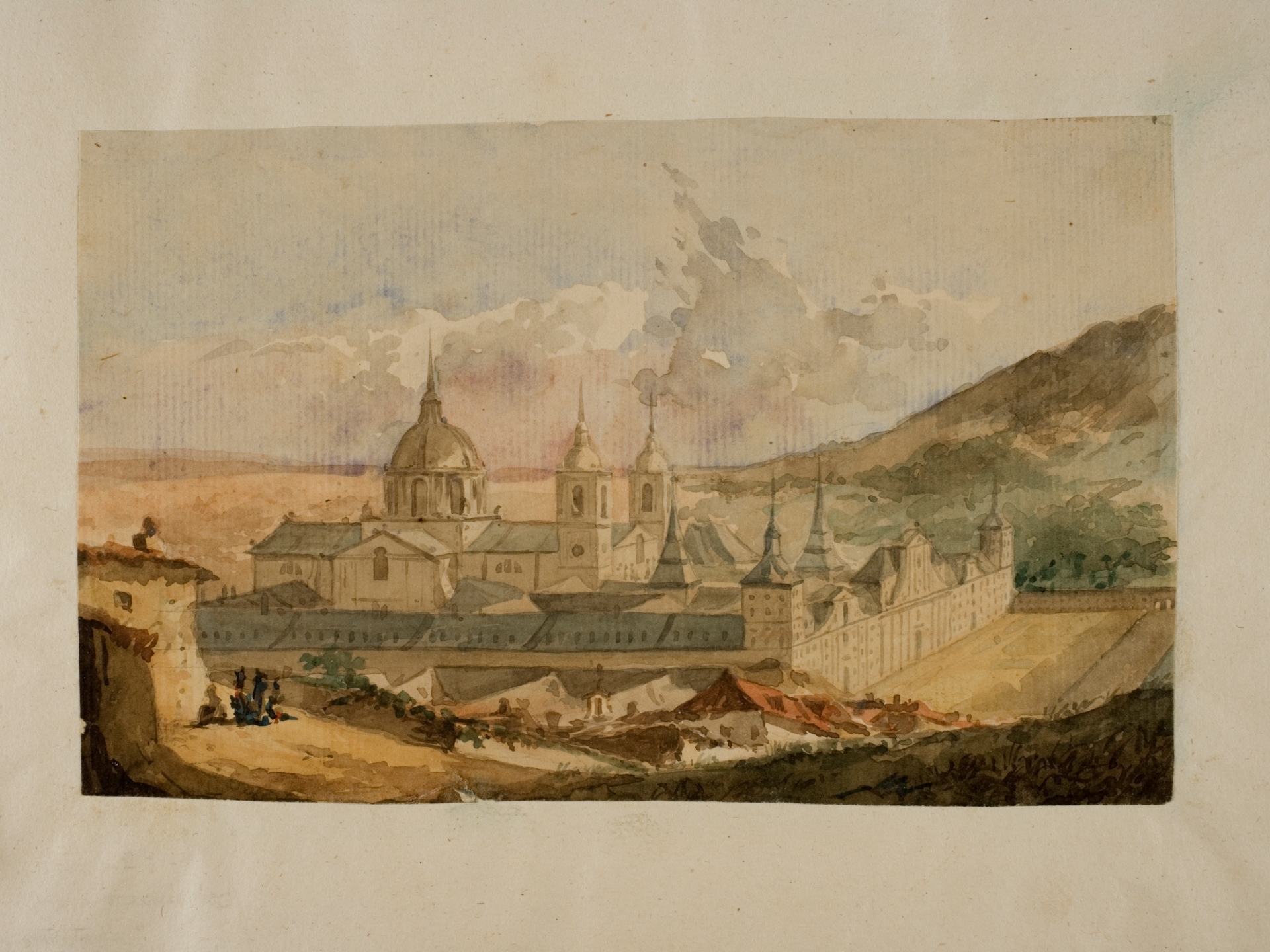View of El Escorial Monastery (1858) - Martín Rico y Ortega Tablo