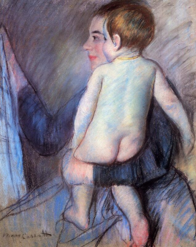 At the Window (1889) - Mary Cassatt Tablo