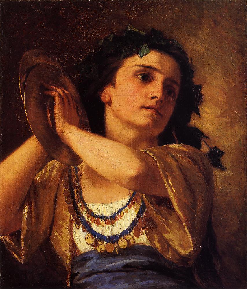 Bacchante (1872) - Mary Cassatt Tablo