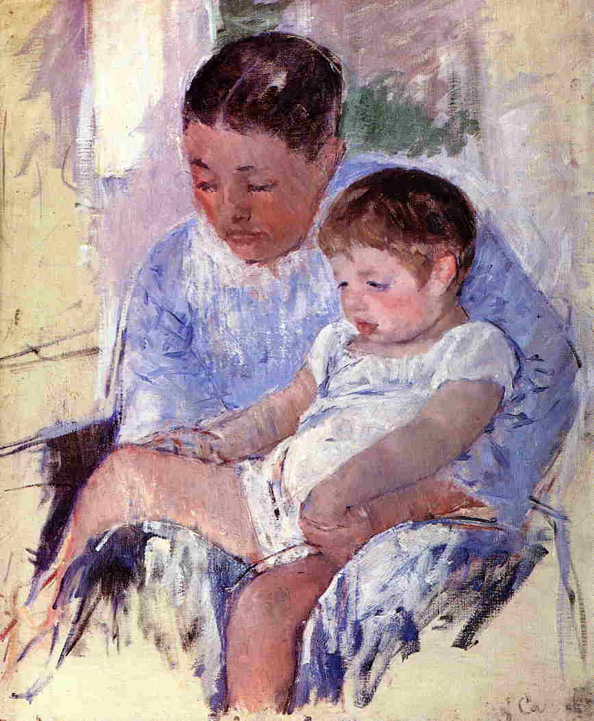 Jenny and Her Sleepy Child (1891) - Mary Cassatt Tablo