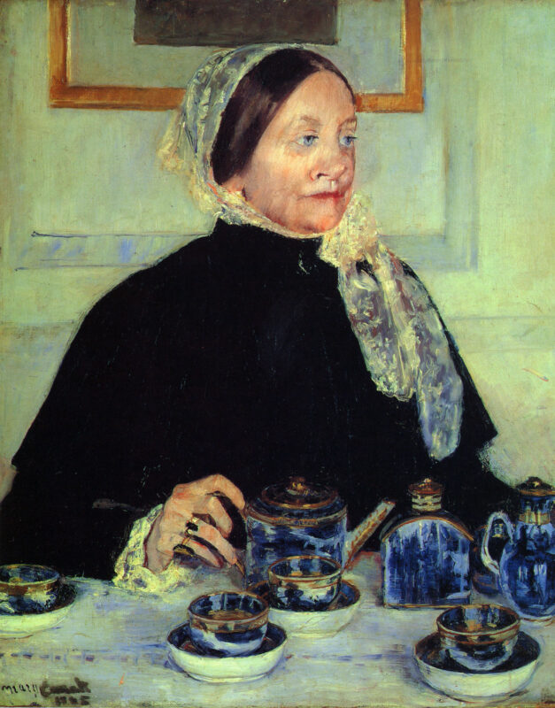 Lady at the Tea Table (1885) - Mary Cassatt Tablo