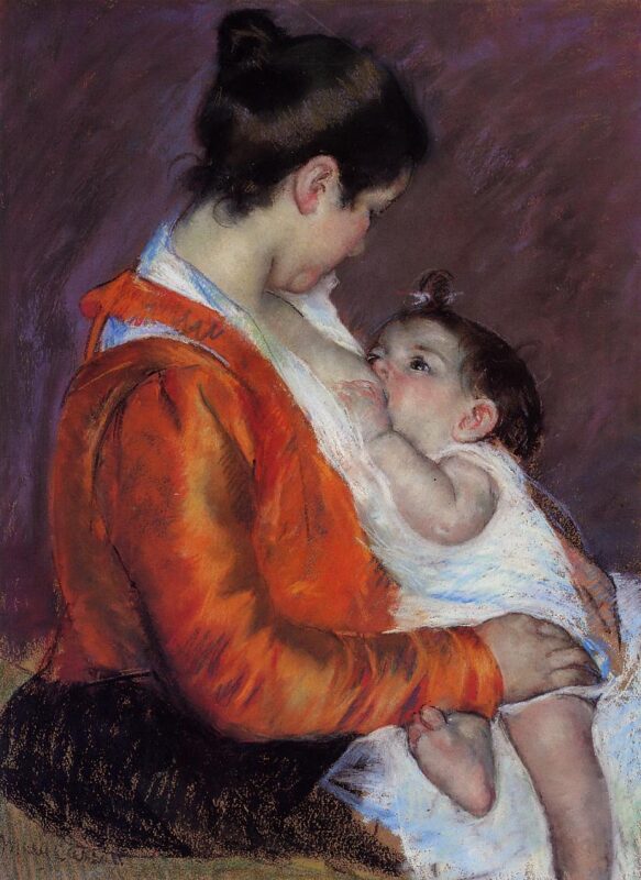Louise Nursing Her Child (1898) - Mary Cassatt Tablo
