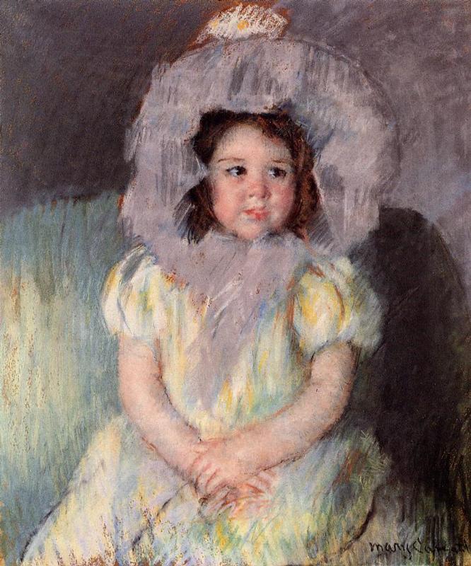 Margot in White (1902) - Mary Cassatt Tablo