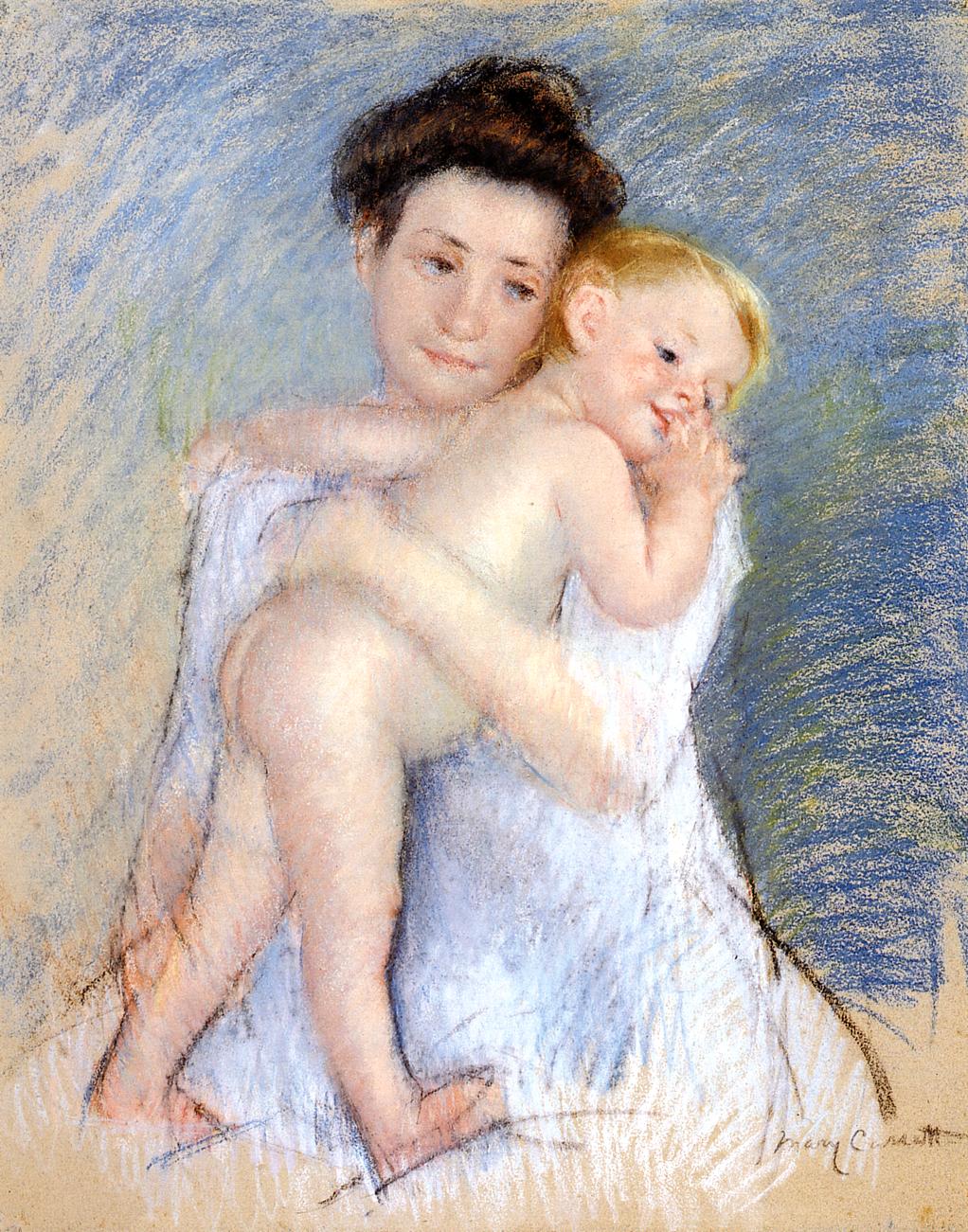 Maternal Tenderness (1908) - Mary Cassatt Tablo