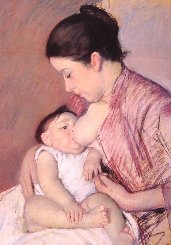 Maternity (1890) - Mary Cassatt Tablo