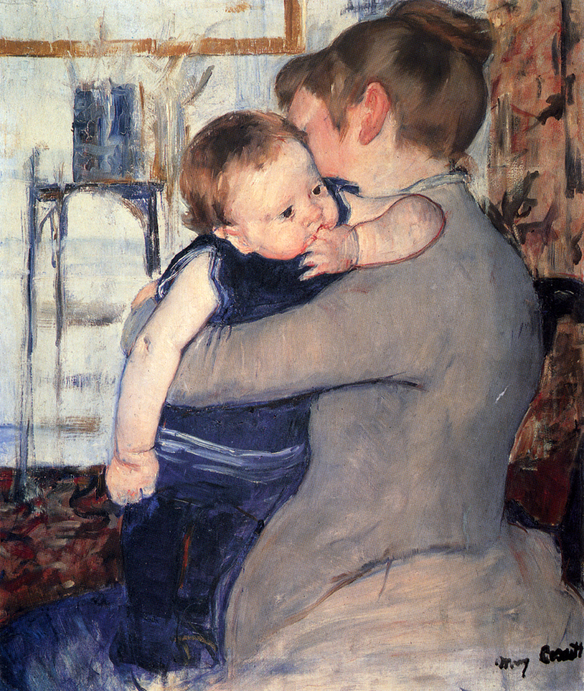 Mother And Child (1889) - Mary Cassatt Tablo