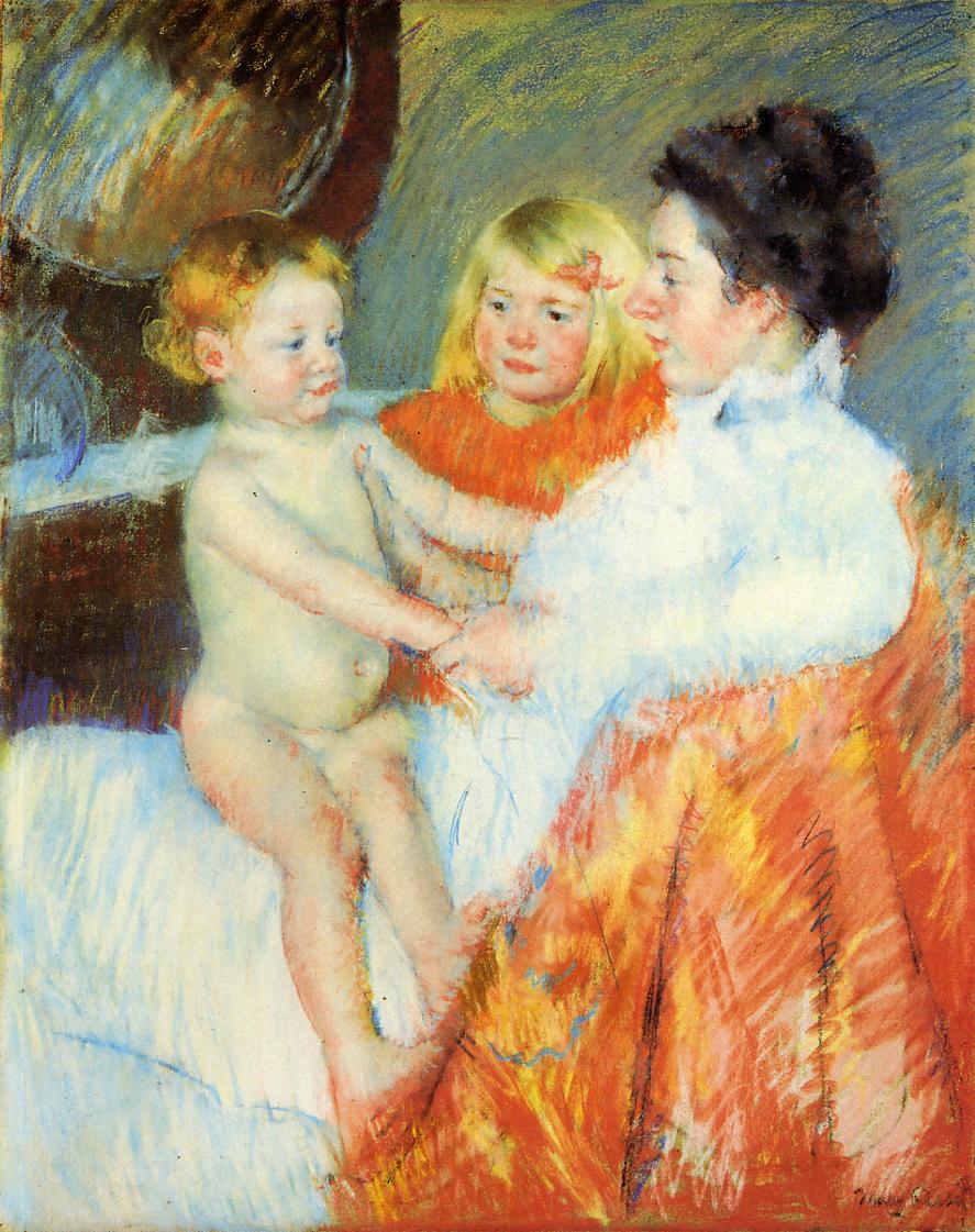 Mother Sara and the Baby (1901) - Mary Cassatt Tablo