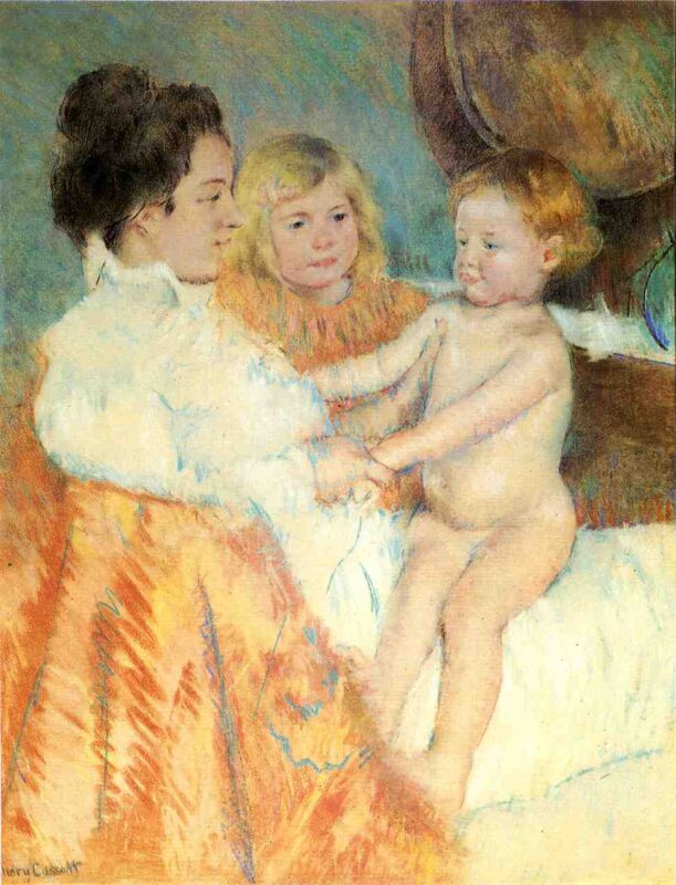 Mother Sara and the Baby (1902) - Mary Cassatt Tablo