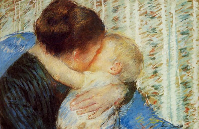 Mother and Child (1880) - Mary Cassatt Tablo