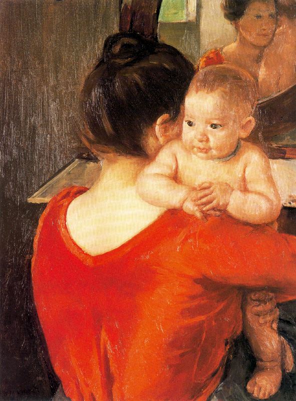 Mother and Child (1900) - Mary Cassatt Tablo