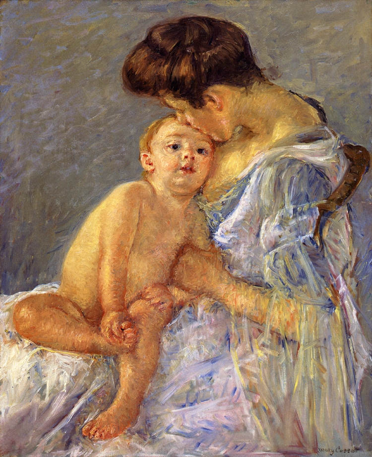 Motherhood (1906) - Mary Cassatt Tablo