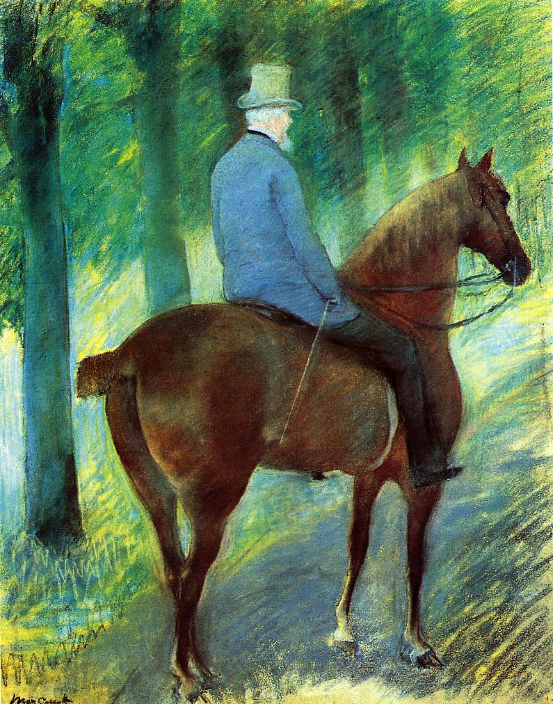 Mr. Robert S. Cassatt on Horseback (1885) - Mary Cassatt Tablo
