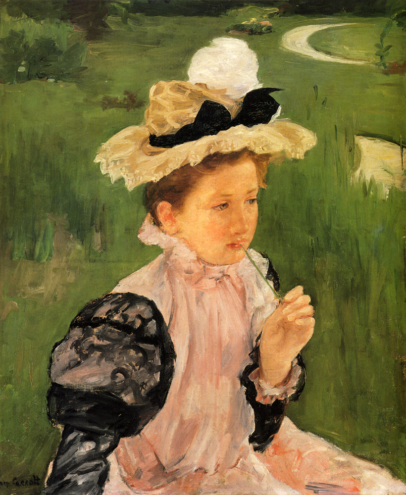 Portrait Of A Young Girl (1900) - Mary Cassatt Tablo