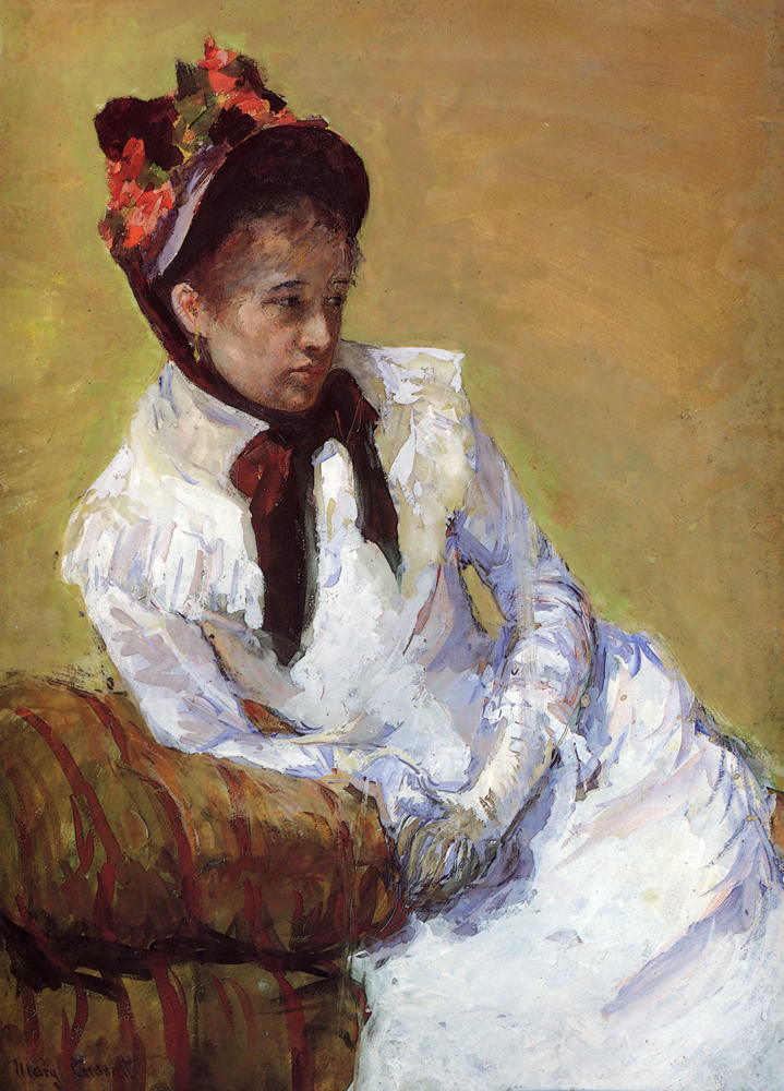 Portrait Of The Artist (1878) - Mary Cassatt Tablo