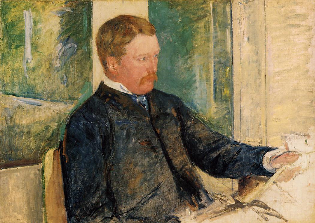 Portrait of Alexander J. Cassatt (1880) - Mary Cassatt Tablo