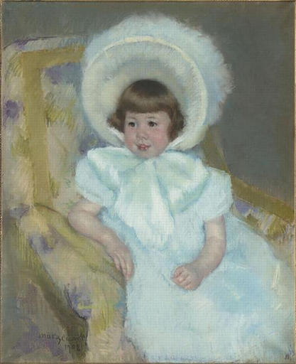Portrait of Louise Aurora child Villeboeuf (1902) - Mary Cassatt Tablo