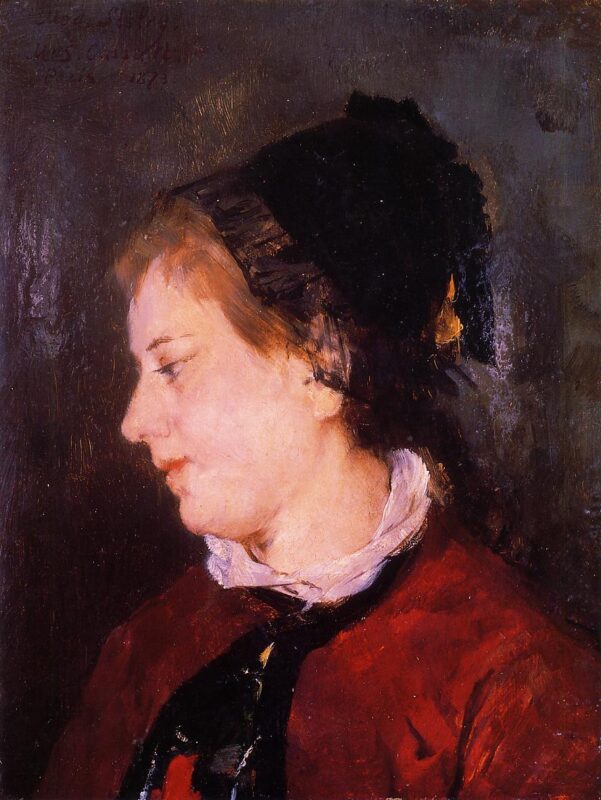 Portrait of Madame Sisley (1873) - Mary Cassatt Tablo