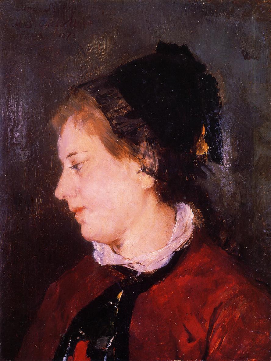 Portrait of Madame Sisley (1873) - Mary Cassatt Tablo